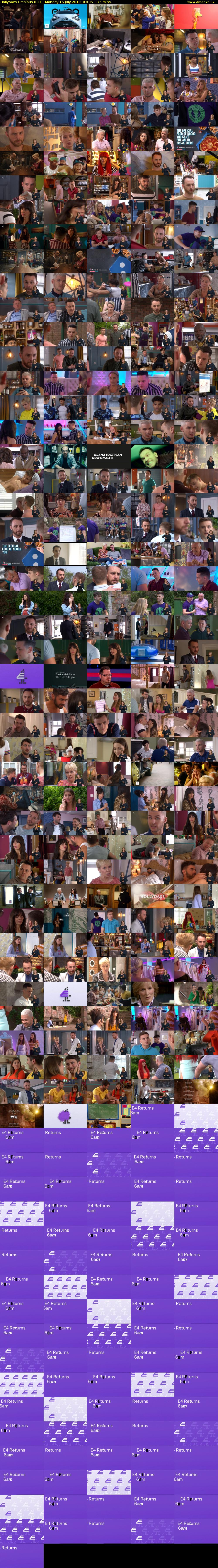 Hollyoaks Omnibus (E4) Monday 15 July 2019 03:05 - 06:00