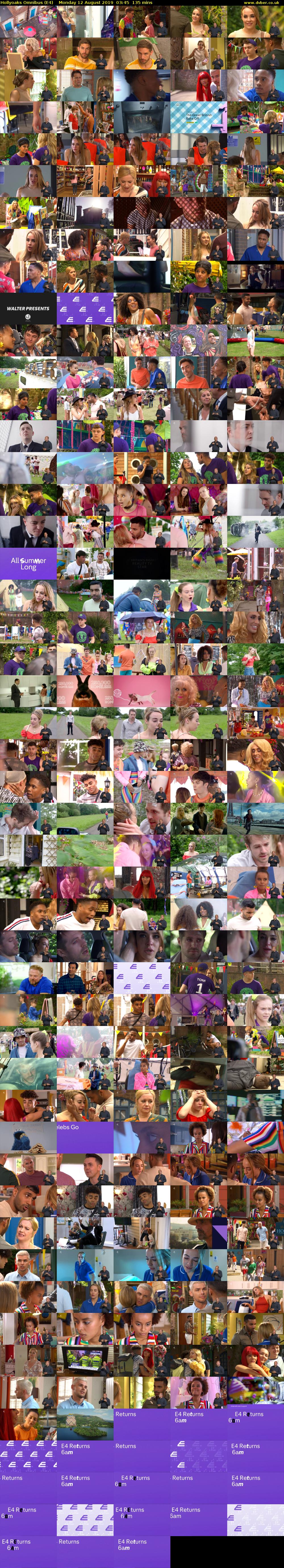 Hollyoaks Omnibus (E4) Monday 12 August 2019 03:45 - 06:00