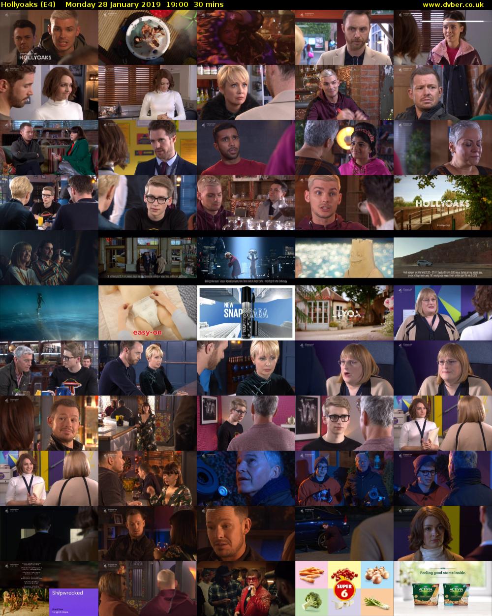 Hollyoaks (E4) Monday 28 January 2019 19:00 - 19:30