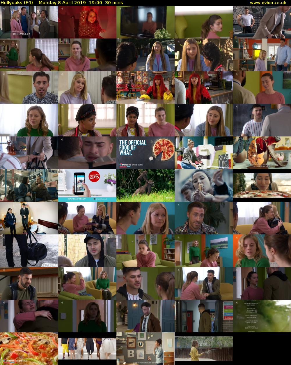 Hollyoaks (E4) Monday 8 April 2019 19:00 - 19:30