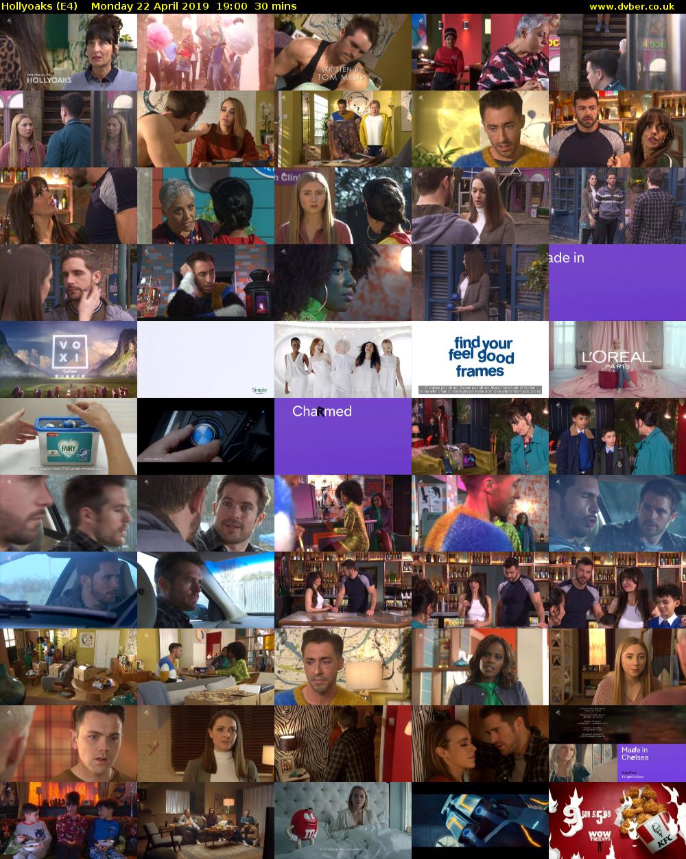 Hollyoaks (E4) Monday 22 April 2019 19:00 - 19:30