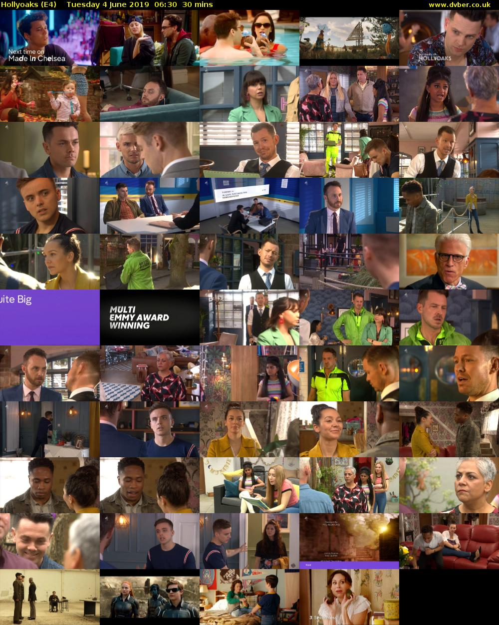 Hollyoaks (E4) Tuesday 4 June 2019 06:30 - 07:00