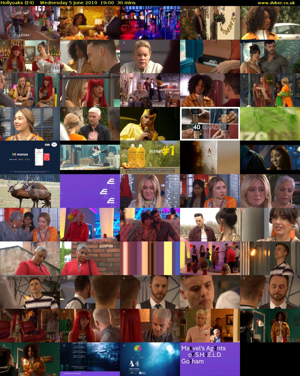 Hollyoaks (E4) Wednesday 5 June 2019 19:00 - 19:30