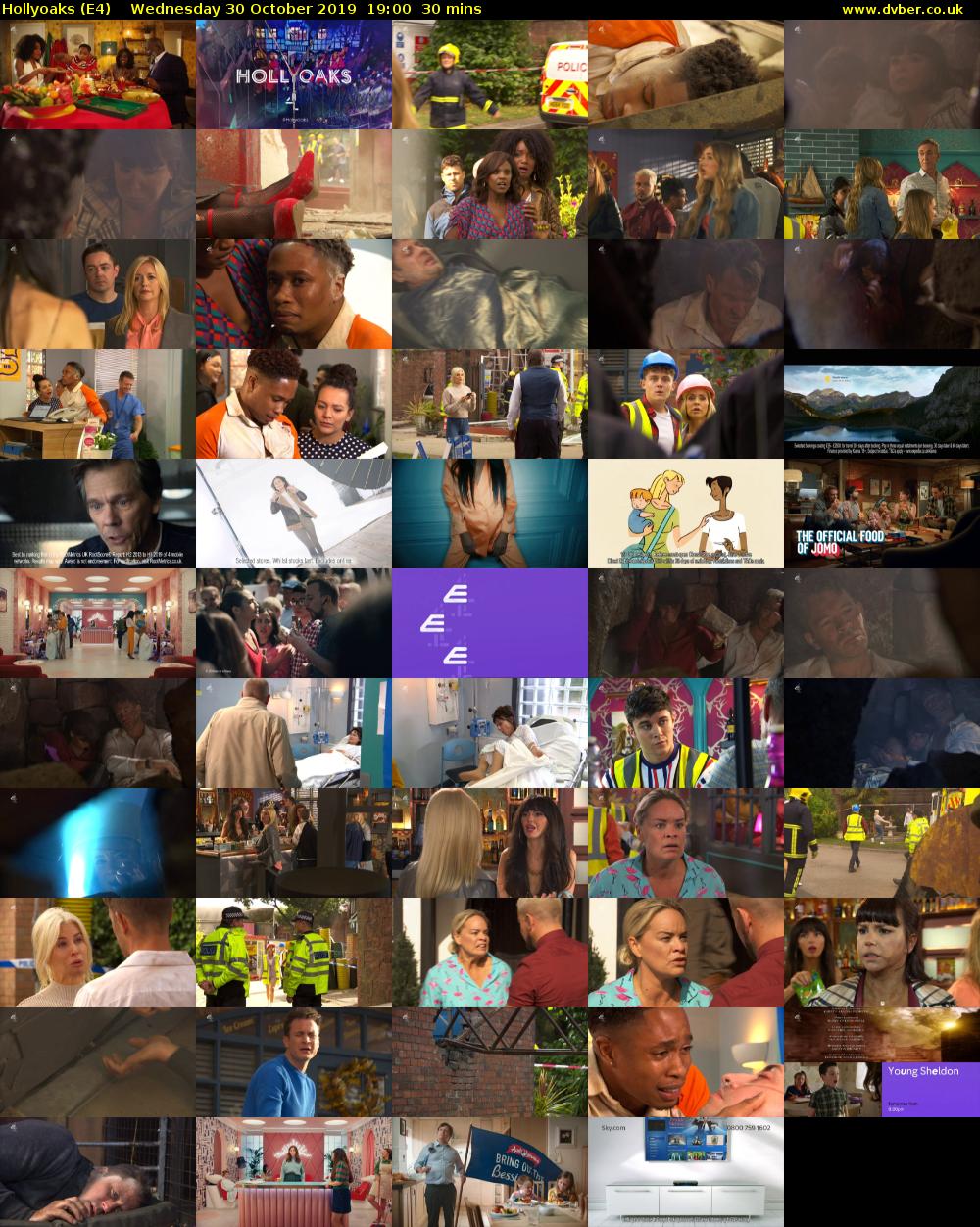 Hollyoaks (E4) Wednesday 30 October 2019 19:00 - 19:30