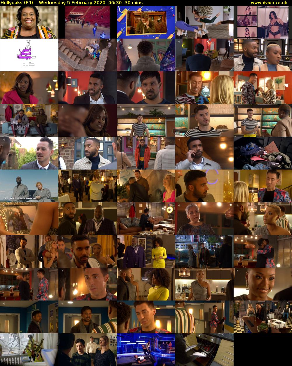Hollyoaks (E4) Wednesday 5 February 2020 06:30 - 07:00