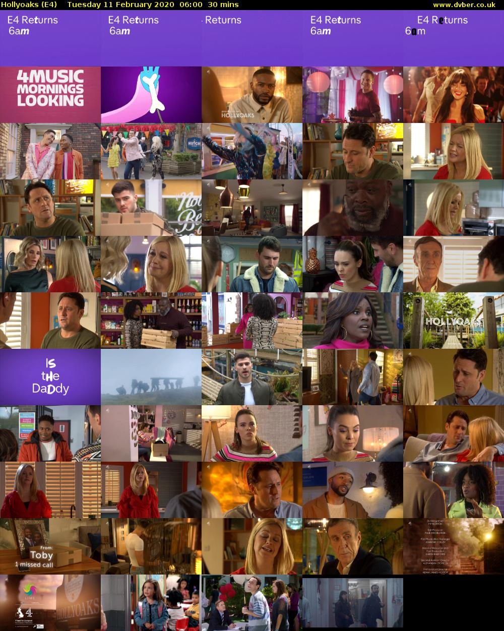 Hollyoaks (E4) Tuesday 11 February 2020 06:00 - 06:30