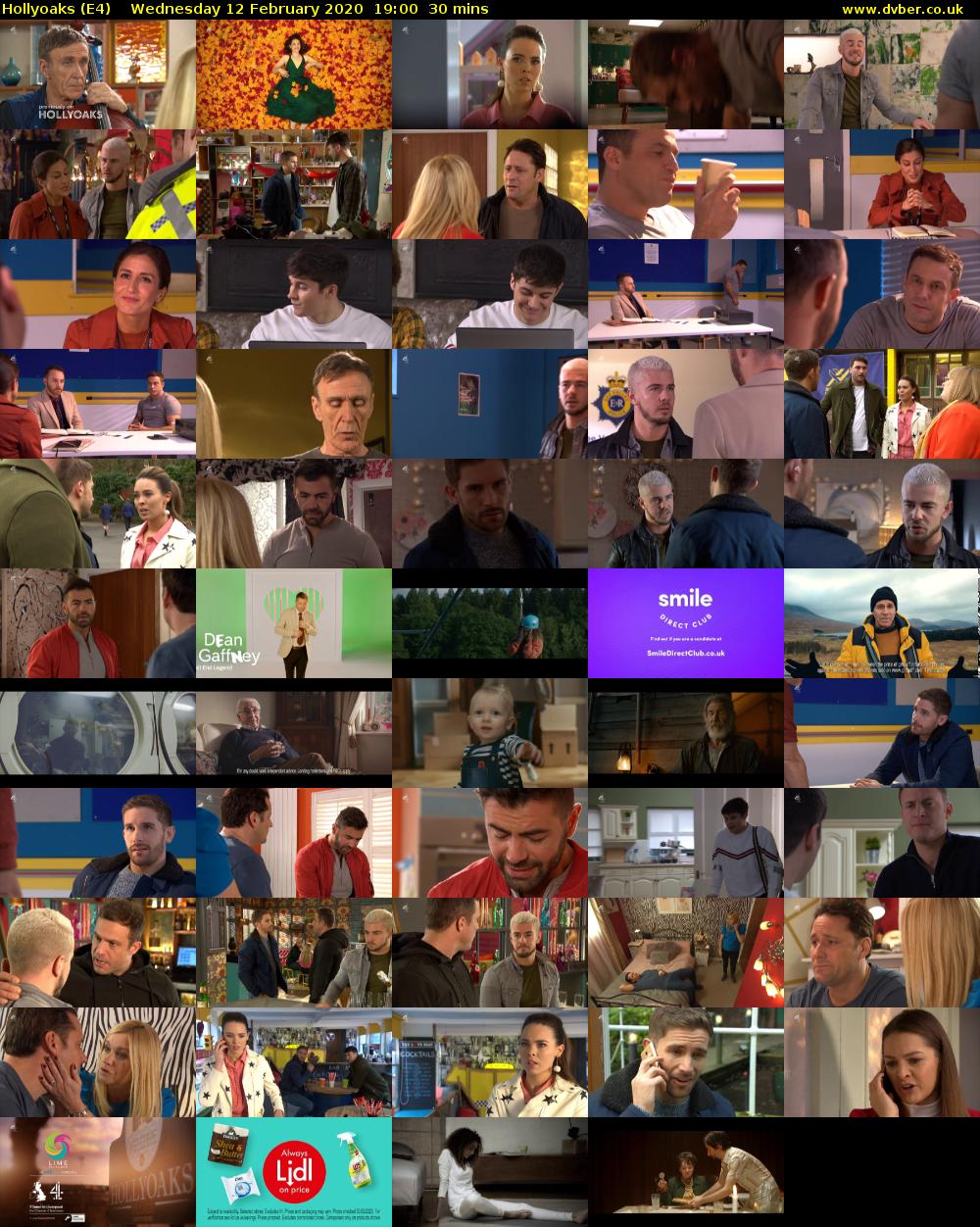 Hollyoaks (E4) Wednesday 12 February 2020 19:00 - 19:30