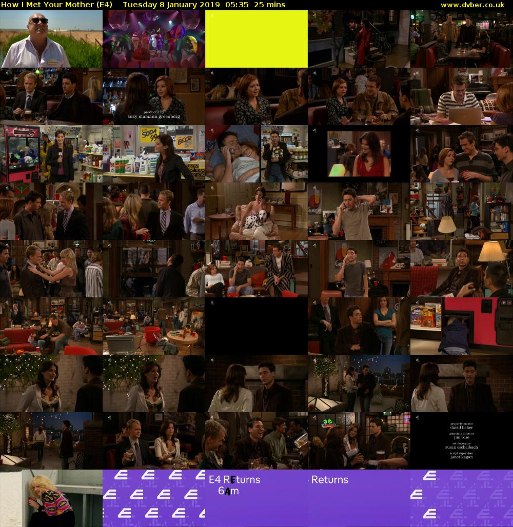 How I Met Your Mother (E4) Tuesday 8 January 2019 05:35 - 06:00