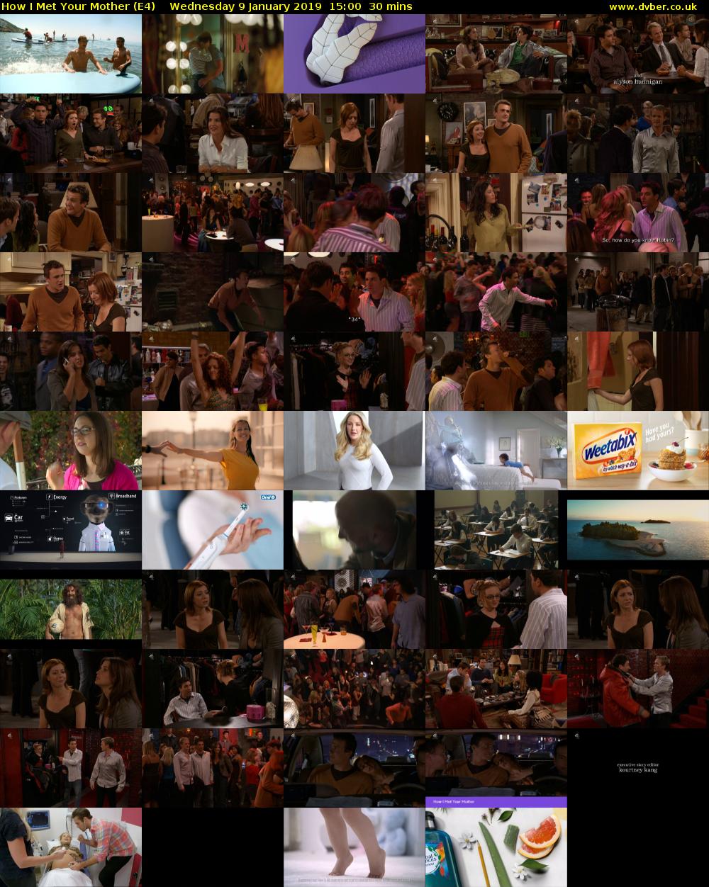 How I Met Your Mother (E4) Wednesday 9 January 2019 15:00 - 15:30