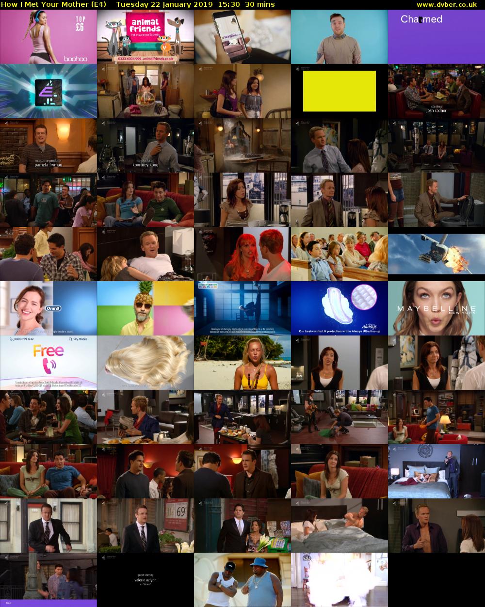 How I Met Your Mother (E4) Tuesday 22 January 2019 15:30 - 16:00