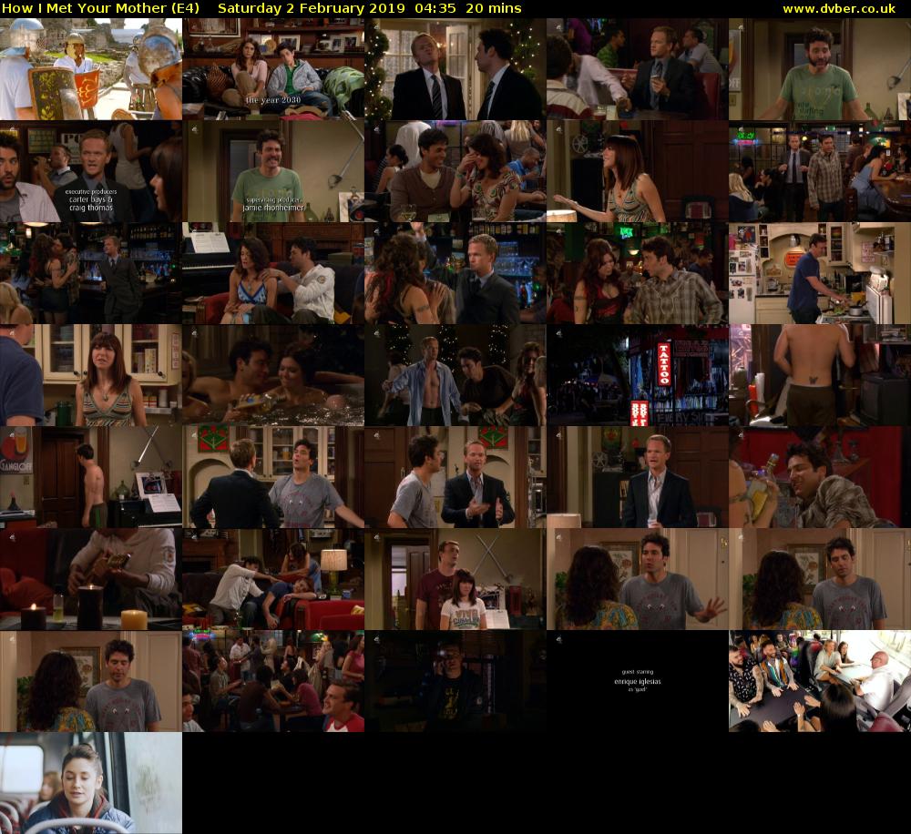 How I Met Your Mother (E4) Saturday 2 February 2019 04:35 - 04:55