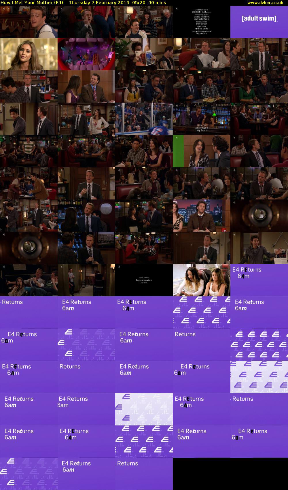 How I Met Your Mother (E4) Thursday 7 February 2019 05:20 - 06:00