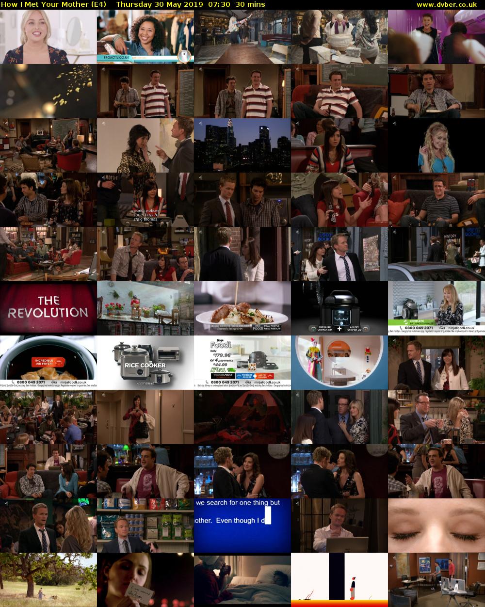 How I Met Your Mother (E4) Thursday 30 May 2019 07:30 - 08:00