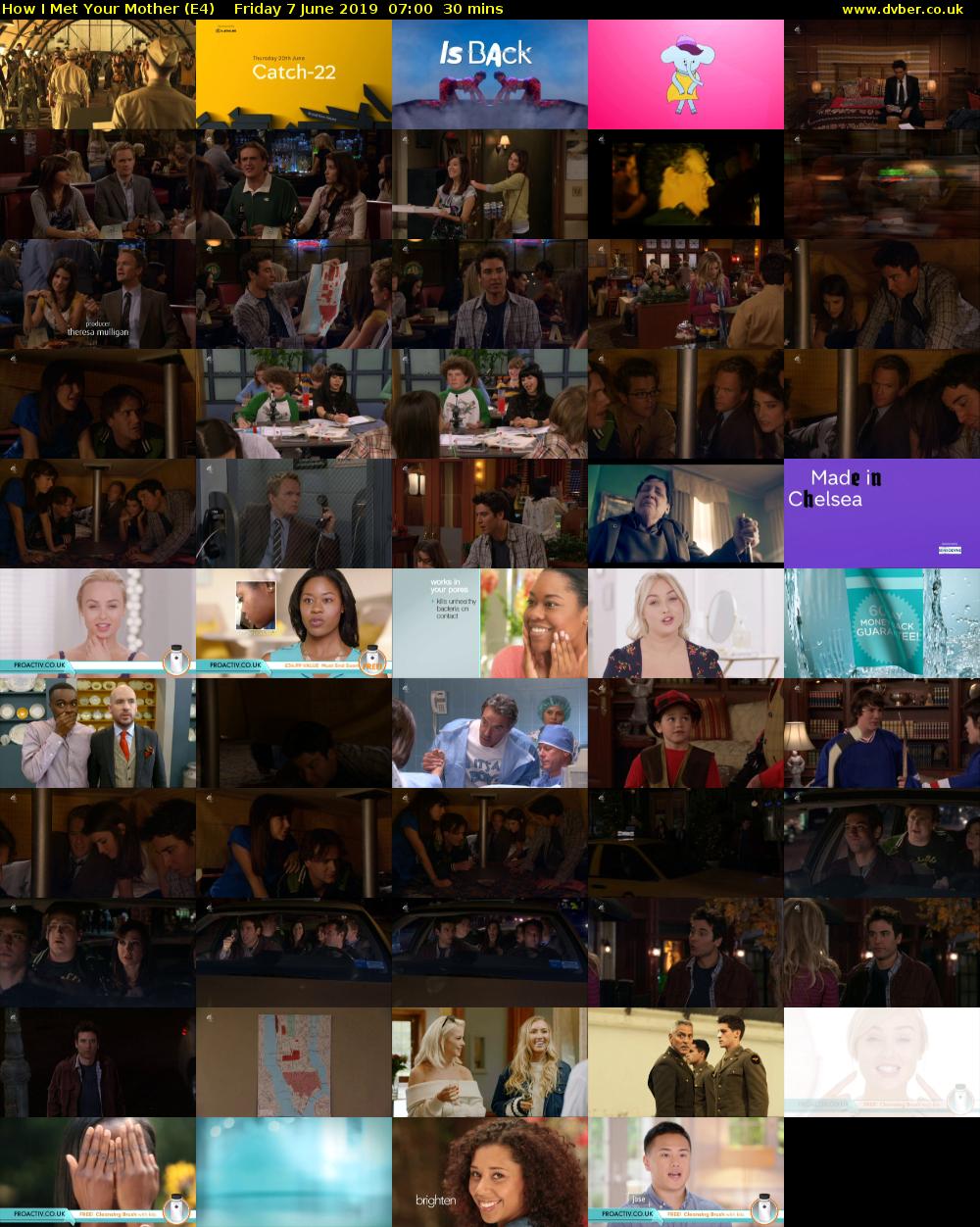 How I Met Your Mother (E4) Friday 7 June 2019 07:00 - 07:30