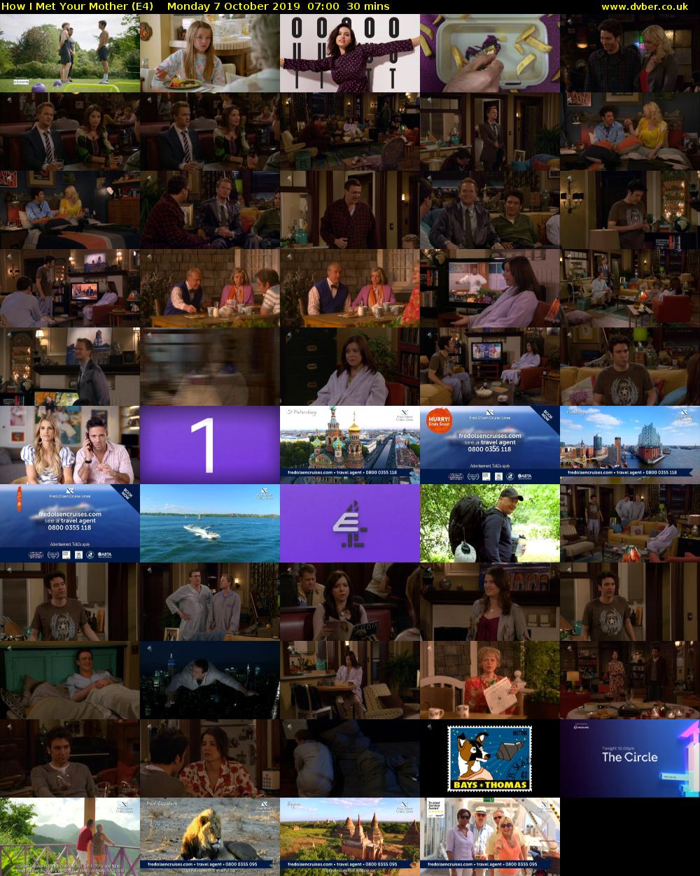 How I Met Your Mother (E4) Monday 7 October 2019 07:00 - 07:30