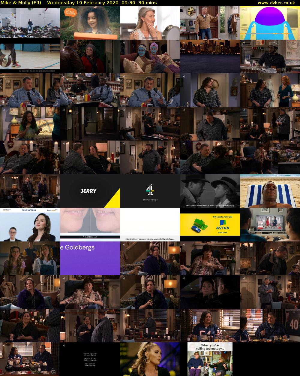 Mike & Molly (E4) Wednesday 19 February 2020 09:30 - 10:00