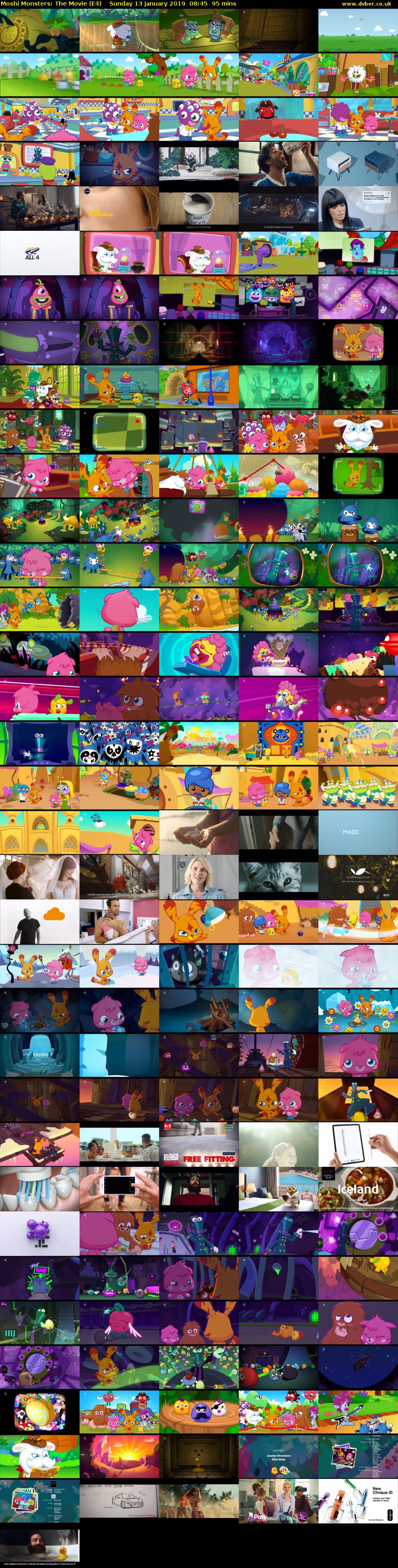 Moshi Monsters: The Movie (E4) Sunday 13 January 2019 08:45 - 10:20