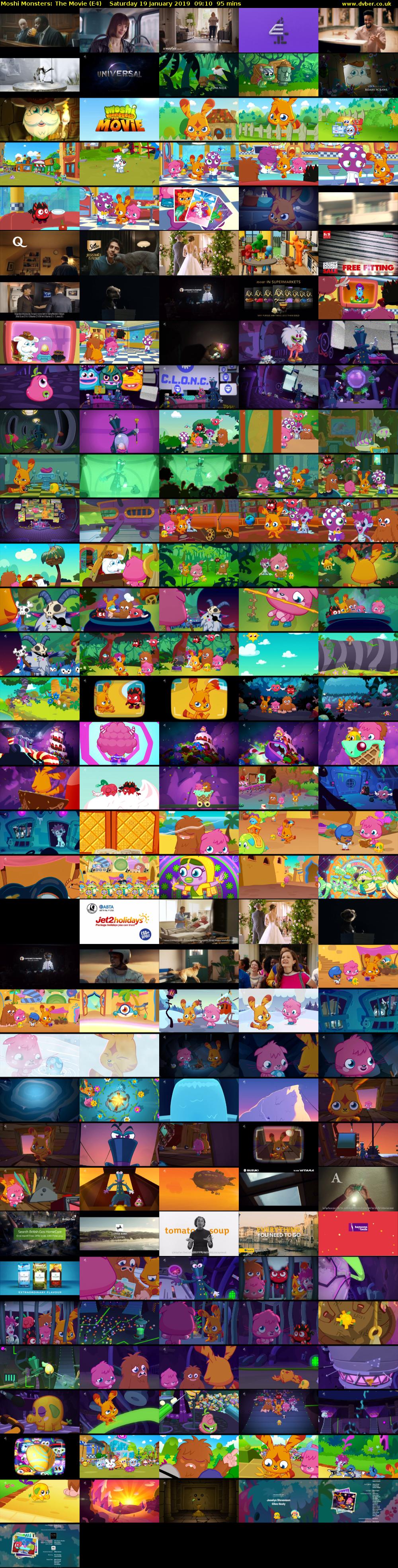 Moshi Monsters: The Movie (E4) Saturday 19 January 2019 09:10 - 10:45