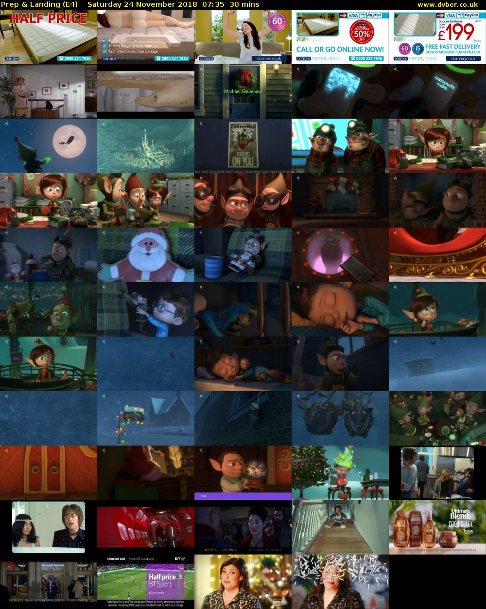 Prep & Landing (E4) Saturday 24 November 2018 07:35 - 08:05