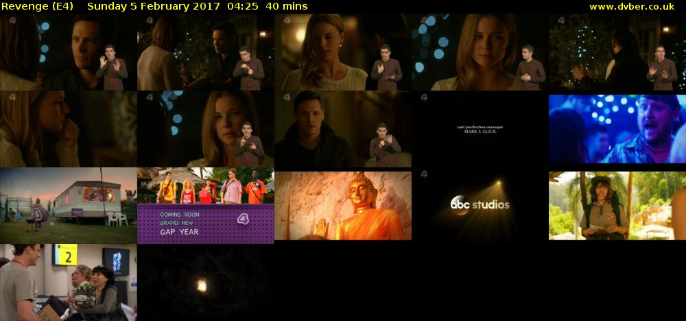 Revenge (E4) Sunday 5 February 2017 04:25 - 05:05