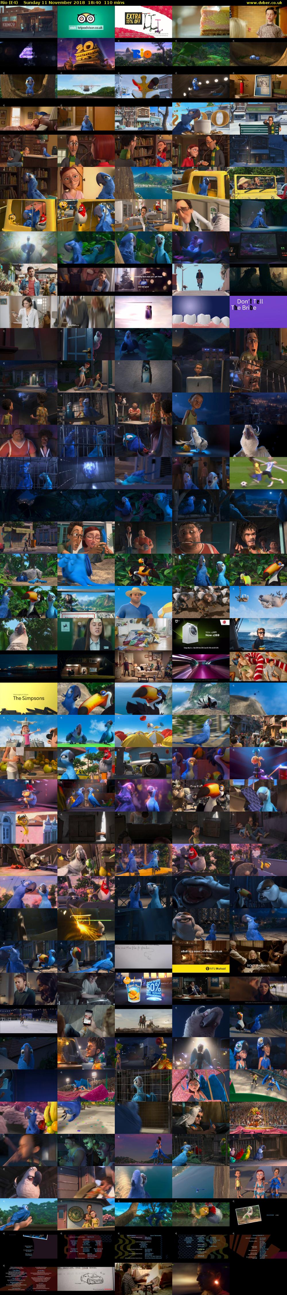 Rio (E4) Sunday 11 November 2018 18:40 - 20:30