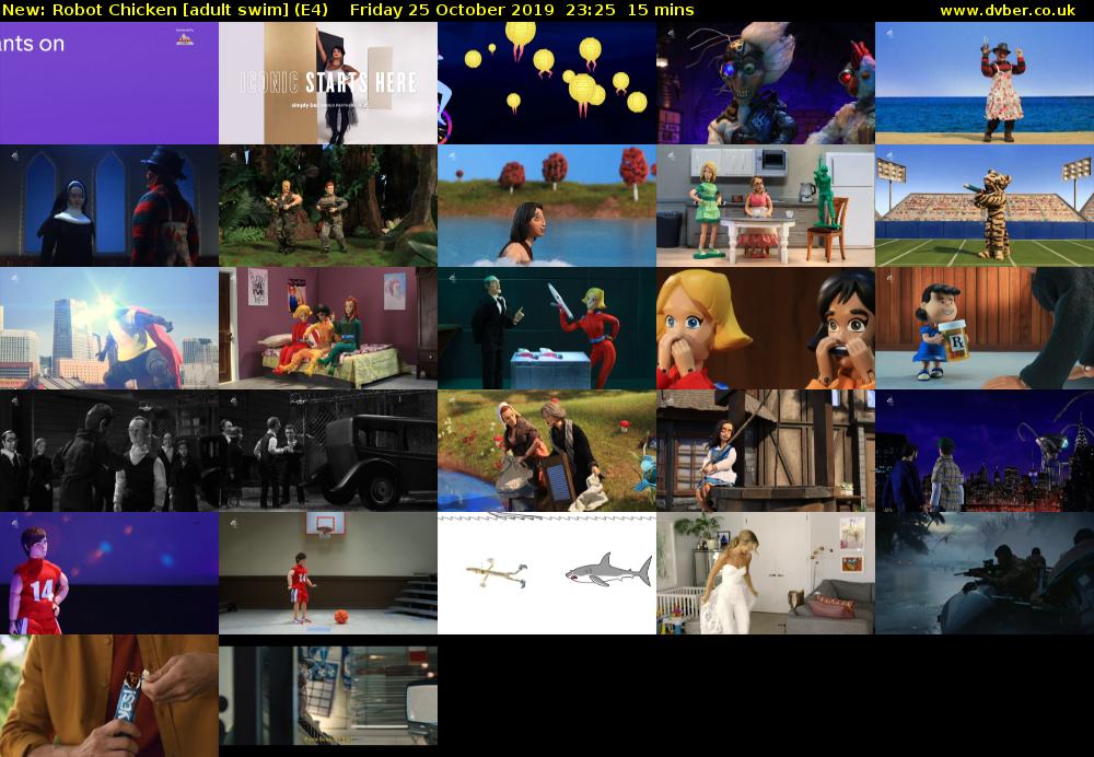 Robot Chicken [adult swim] (E4) Friday 25 October 2019 23:25 - 23:40