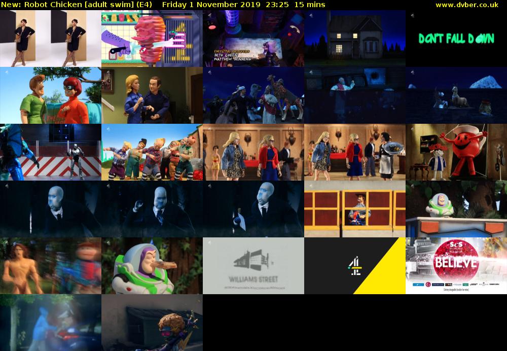 Robot Chicken [adult swim] (E4) Friday 1 November 2019 23:25 - 23:40
