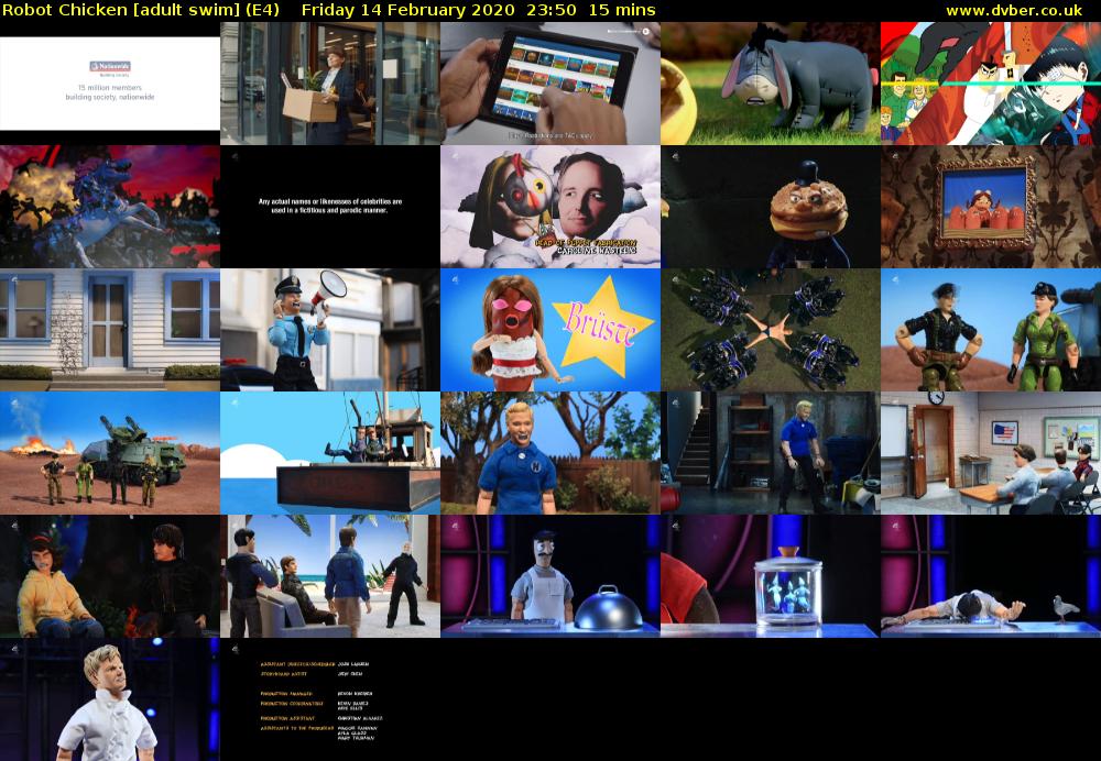 Robot Chicken [adult swim] (E4) Friday 14 February 2020 23:50 - 00:05