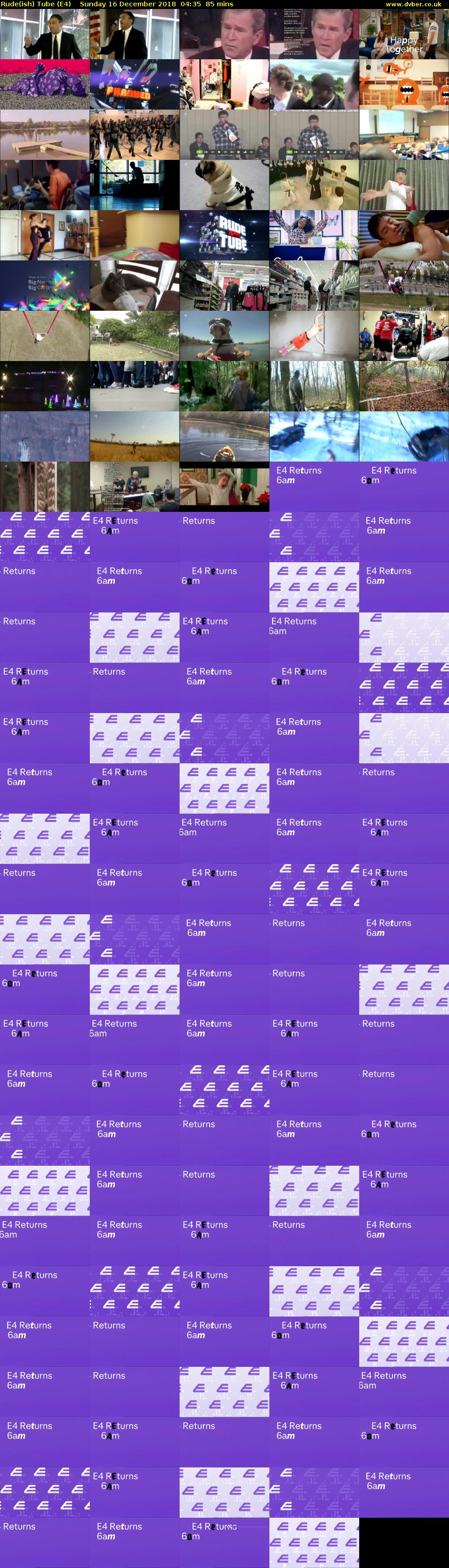 Rude(ish) Tube (E4) Sunday 16 December 2018 04:35 - 06:00