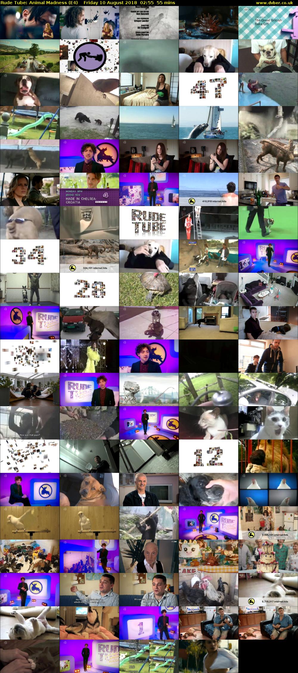 Rude Tube: Animal Madness (E4) Friday 10 August 2018 02:55 - 03:50