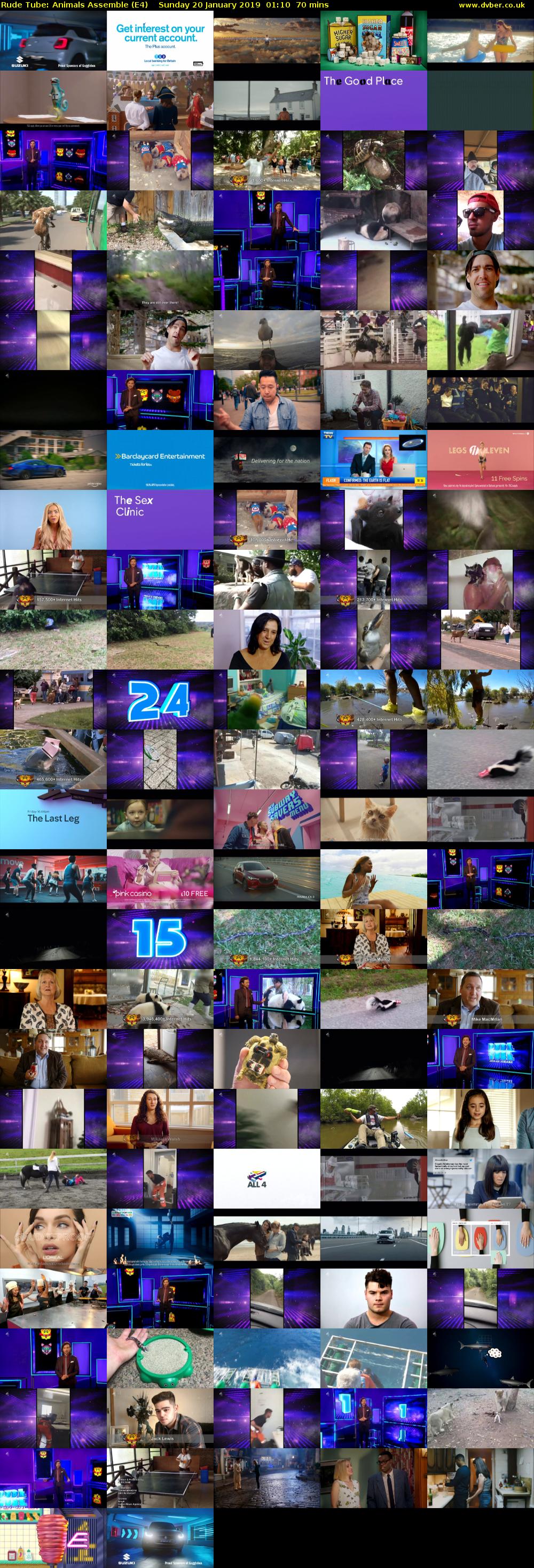 Rude Tube: Animals Assemble (E4) Sunday 20 January 2019 01:10 - 02:20