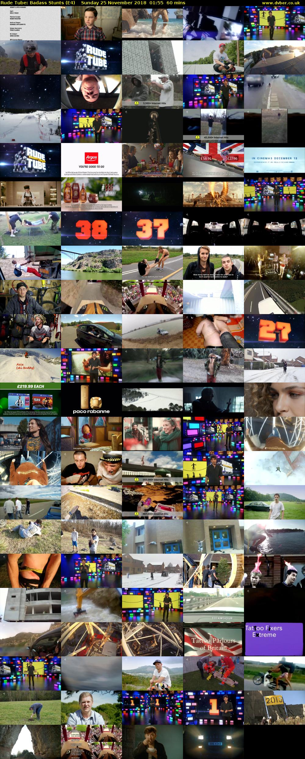 Rude Tube: Badass Stunts (E4) Sunday 25 November 2018 01:55 - 02:55