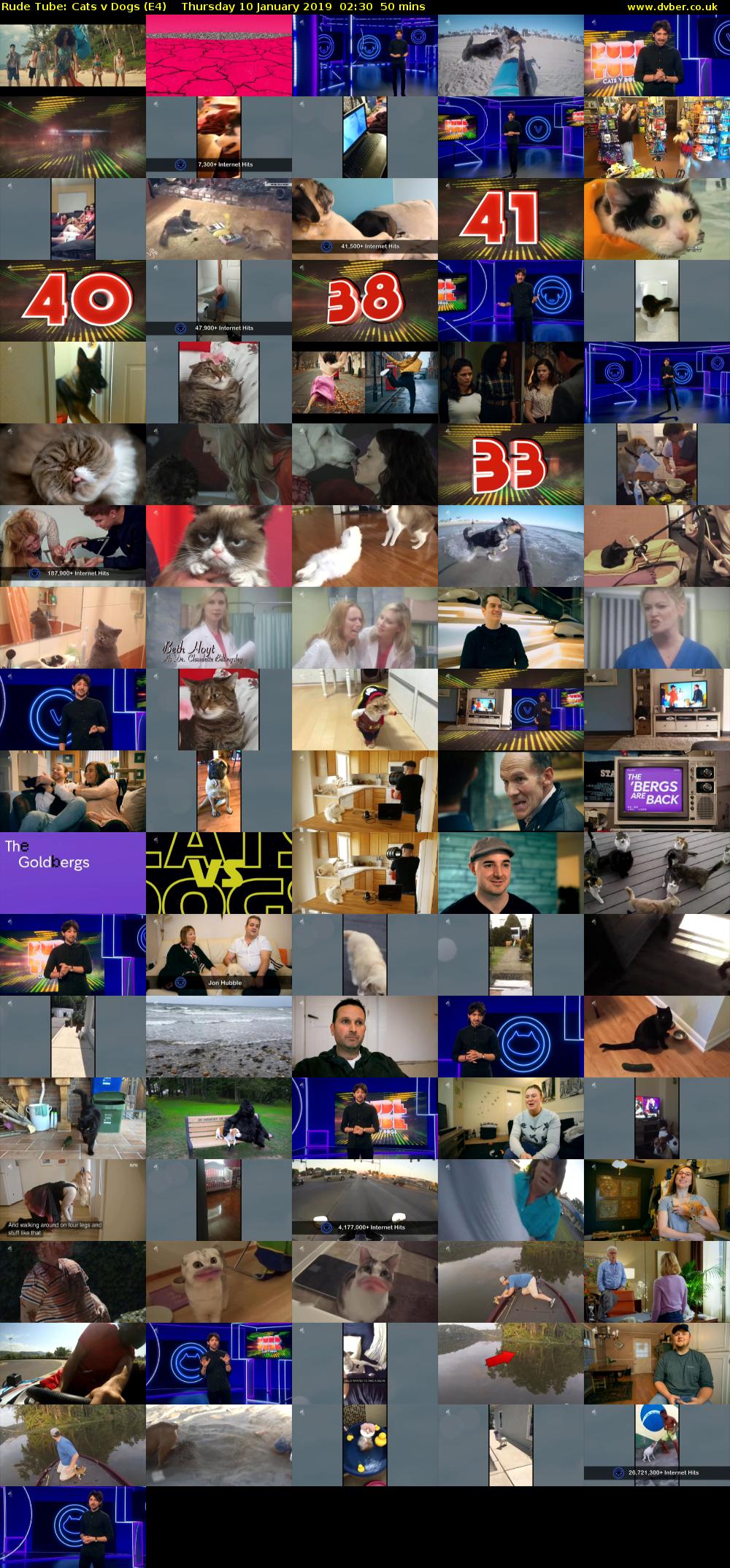 Rude Tube: Cats v Dogs (E4) Thursday 10 January 2019 02:30 - 03:20