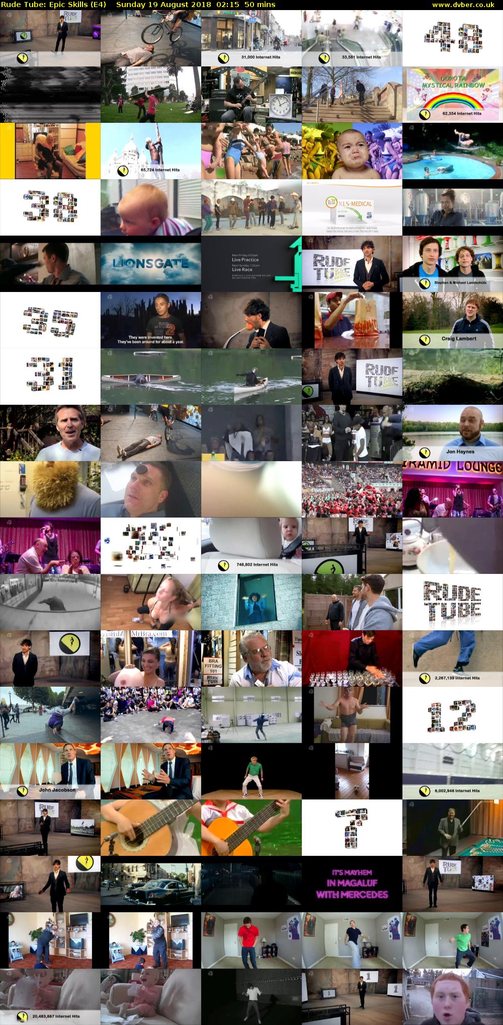 Rude Tube: Epic Skills (E4) Sunday 19 August 2018 02:15 - 03:05