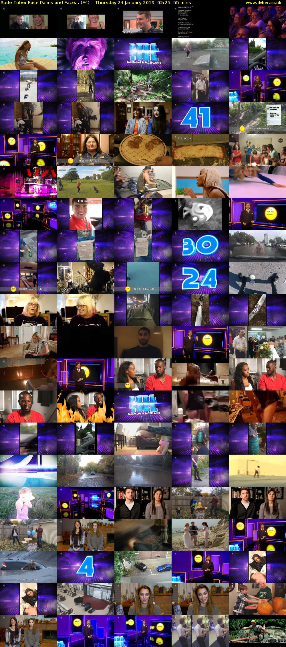 Rude Tube: Face Palms and Face... (E4) Thursday 24 January 2019 02:25 - 03:20