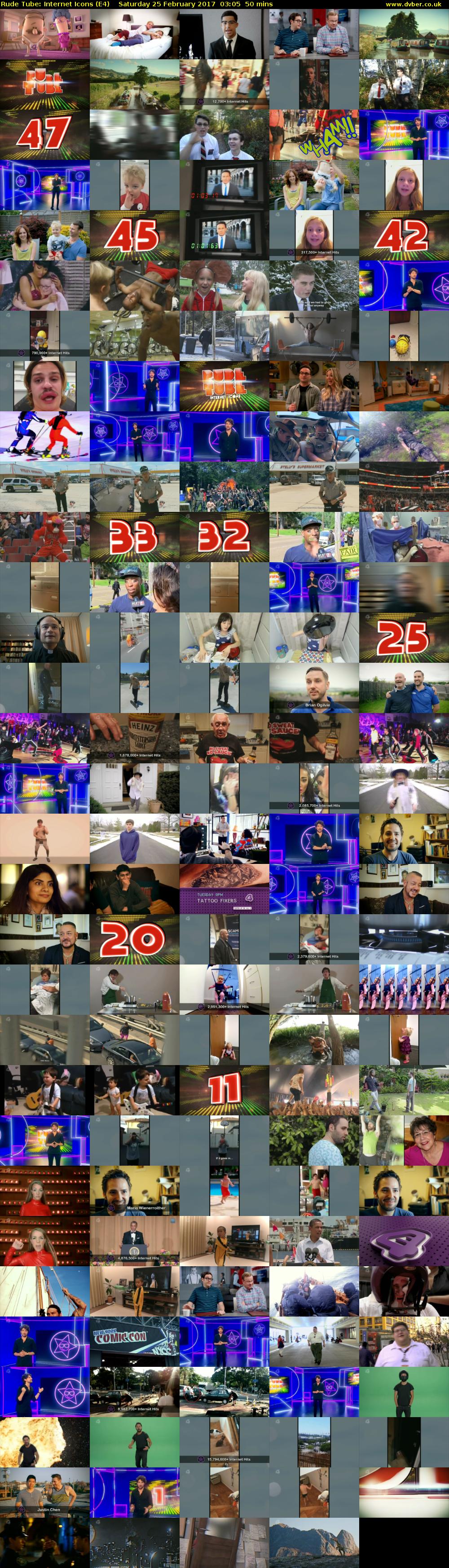 Rude Tube: Internet Icons (E4) Saturday 25 February 2017 03:05 - 03:55