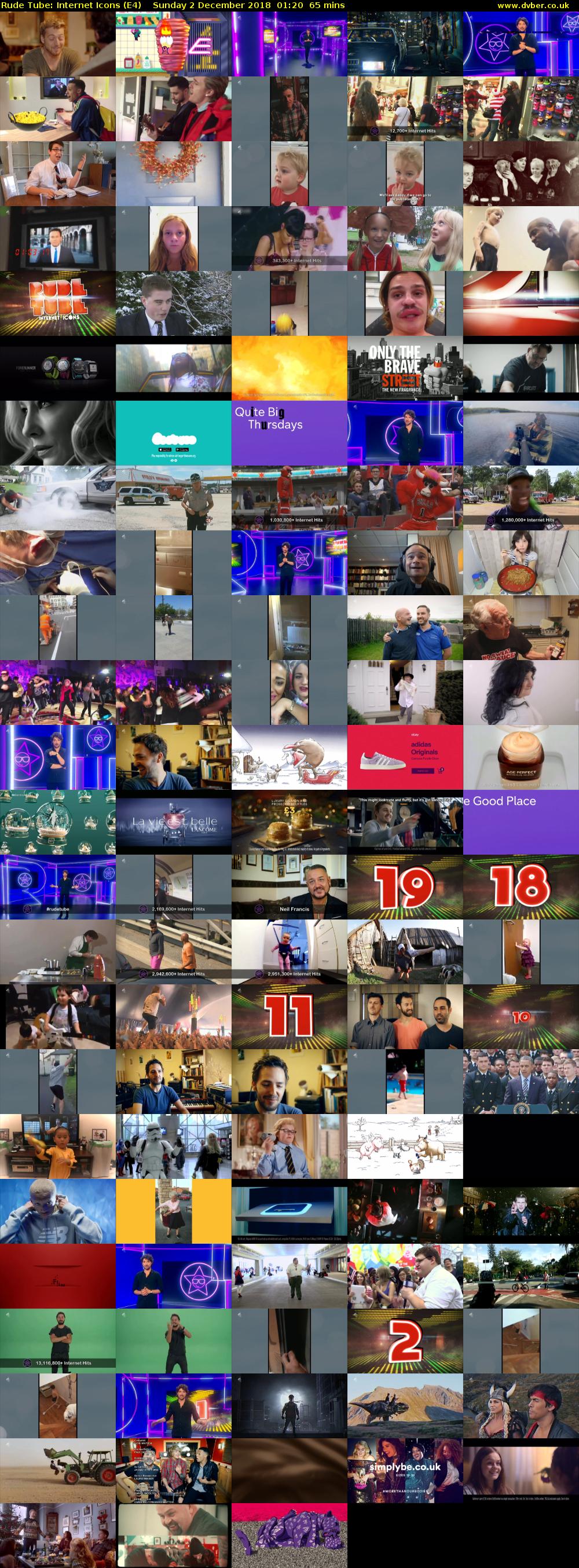 Rude Tube: Internet Icons (E4) Sunday 2 December 2018 01:20 - 02:25