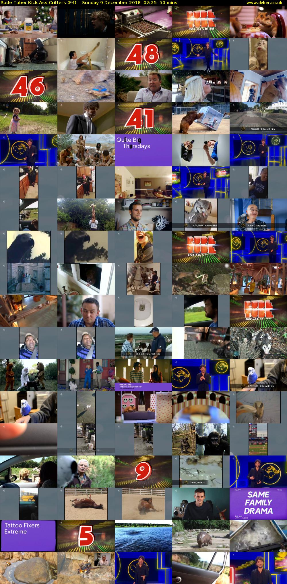 Rude Tube: Kick Ass Critters (E4) Sunday 9 December 2018 02:25 - 03:15