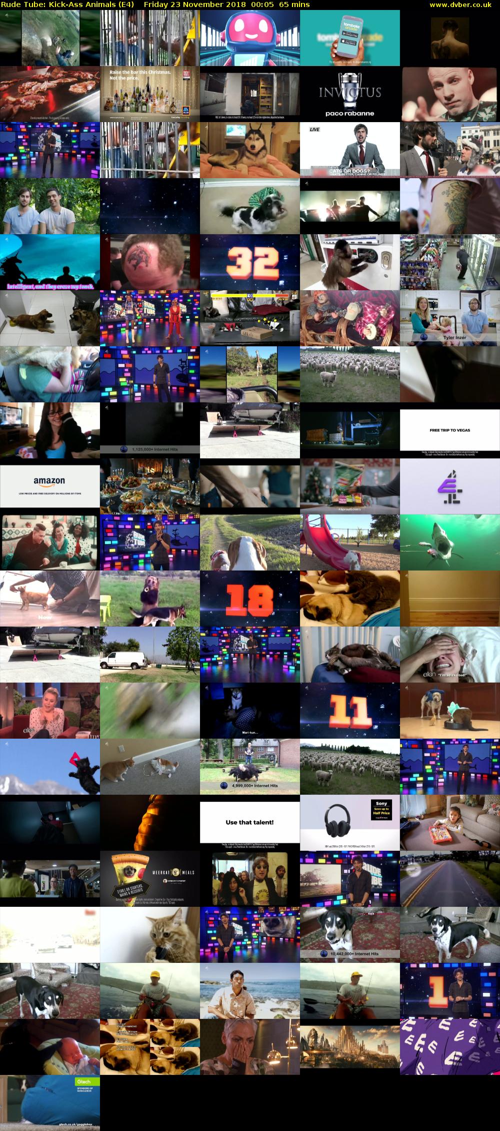 Rude Tube: Kick-Ass Animals (E4) Friday 23 November 2018 00:05 - 01:10