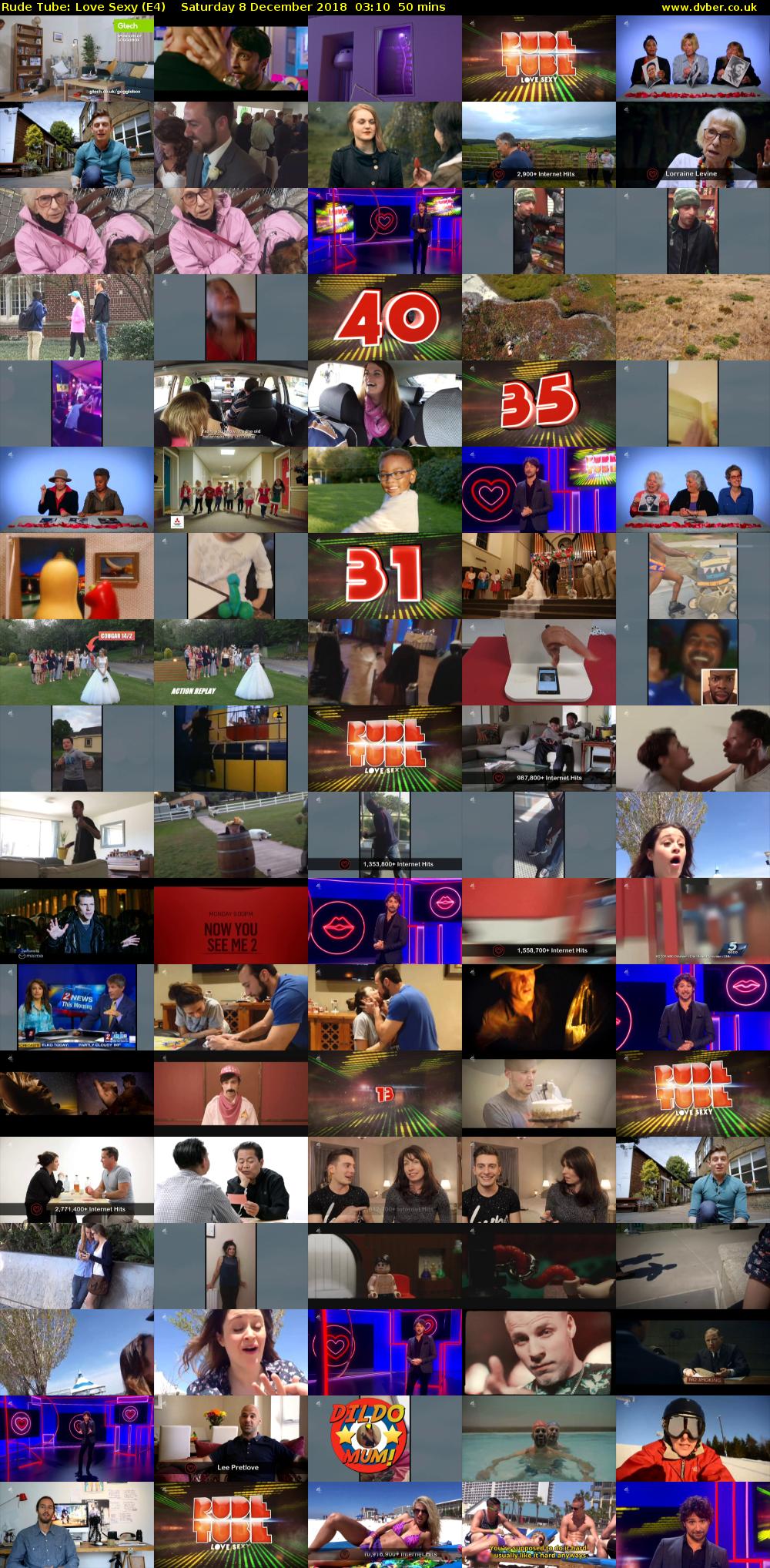 Rude Tube: Love Sexy (E4) Saturday 8 December 2018 03:10 - 04:00