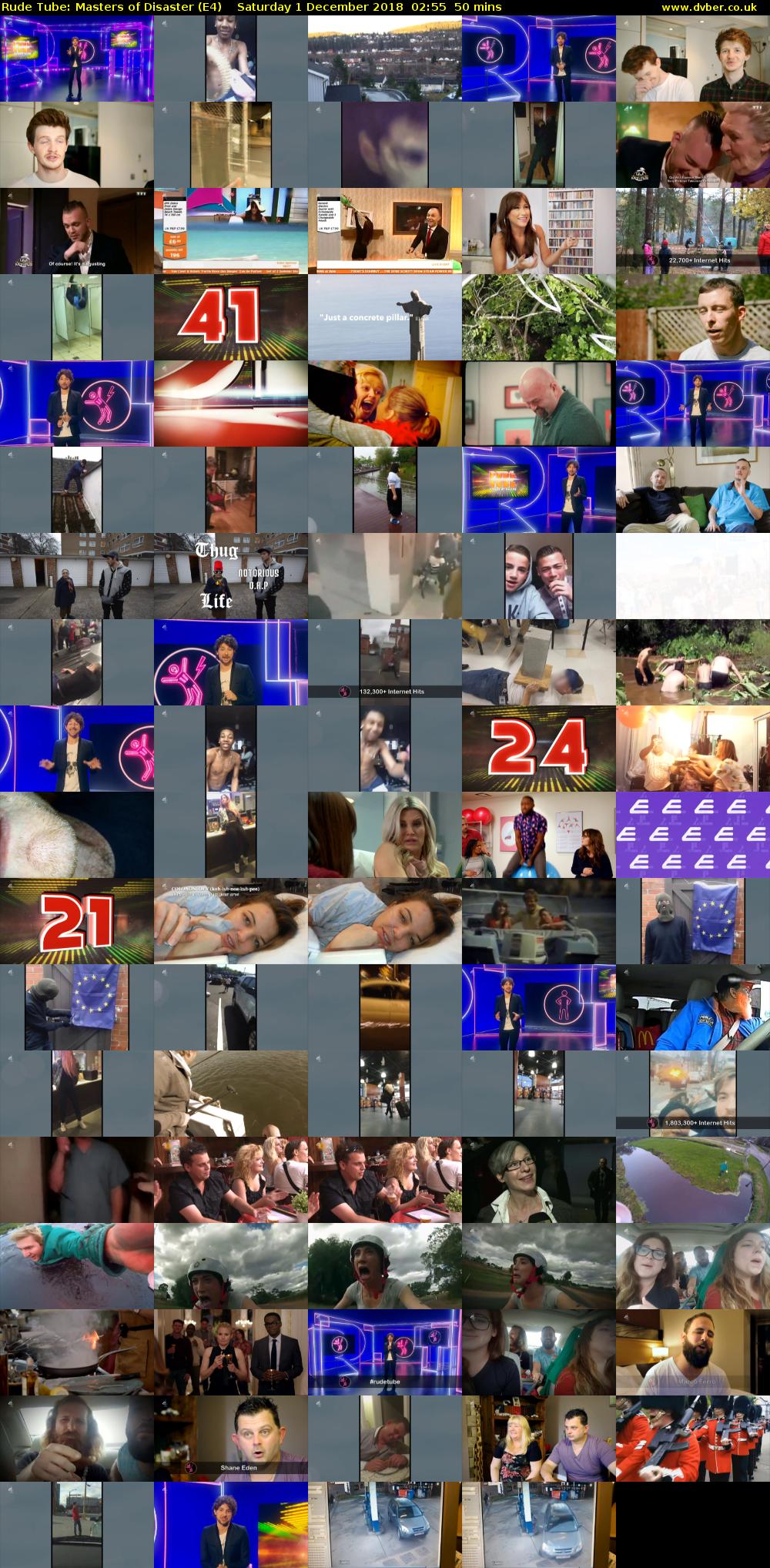 Rude Tube: Masters of Disaster (E4) Saturday 1 December 2018 02:55 - 03:45