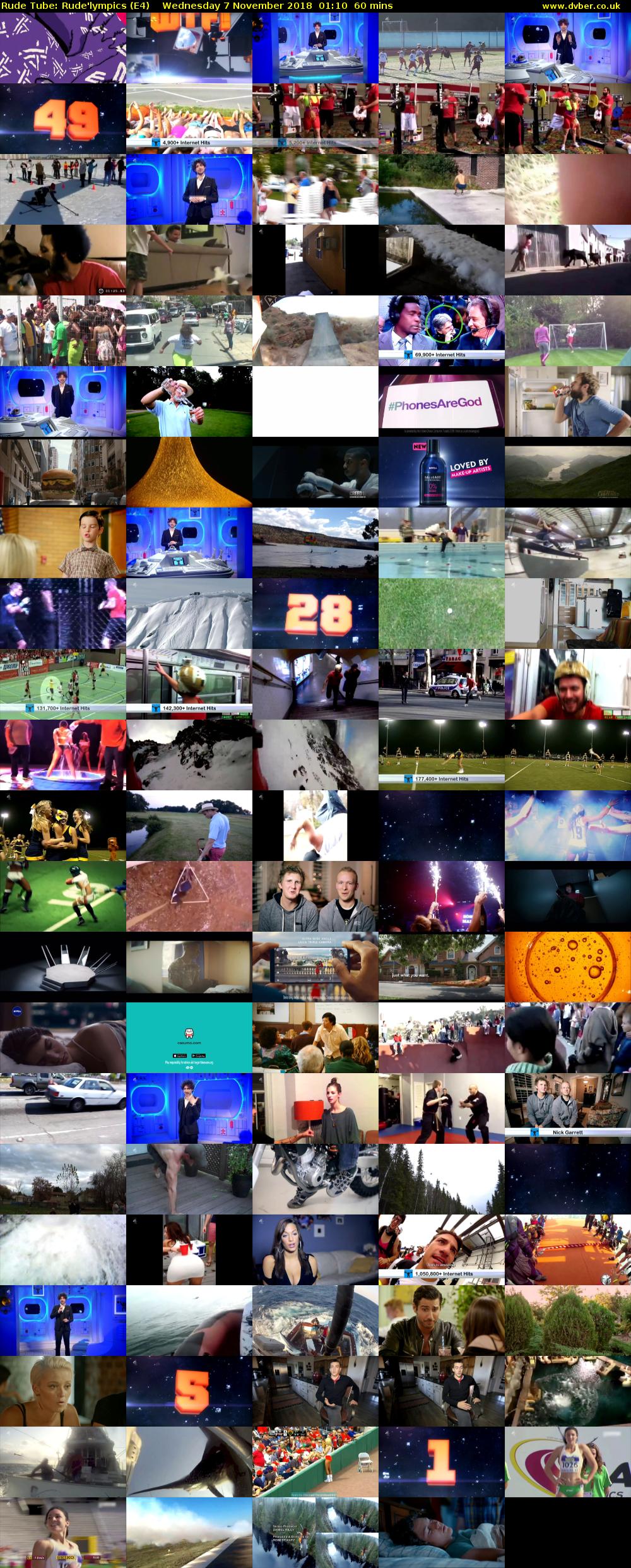 Rude Tube: Rude'lympics (E4) Wednesday 7 November 2018 01:10 - 02:10