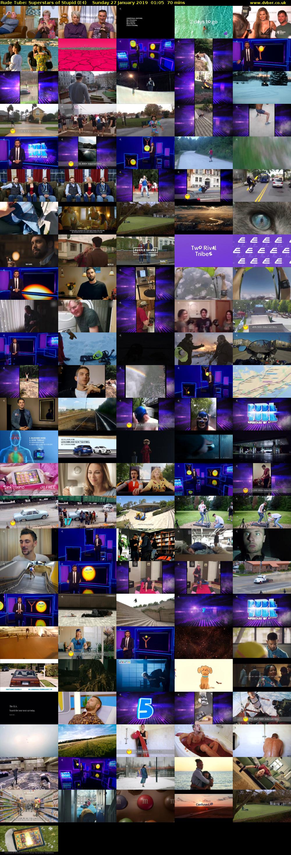 Rude Tube: Superstars of Stupid (E4) Sunday 27 January 2019 01:05 - 02:15