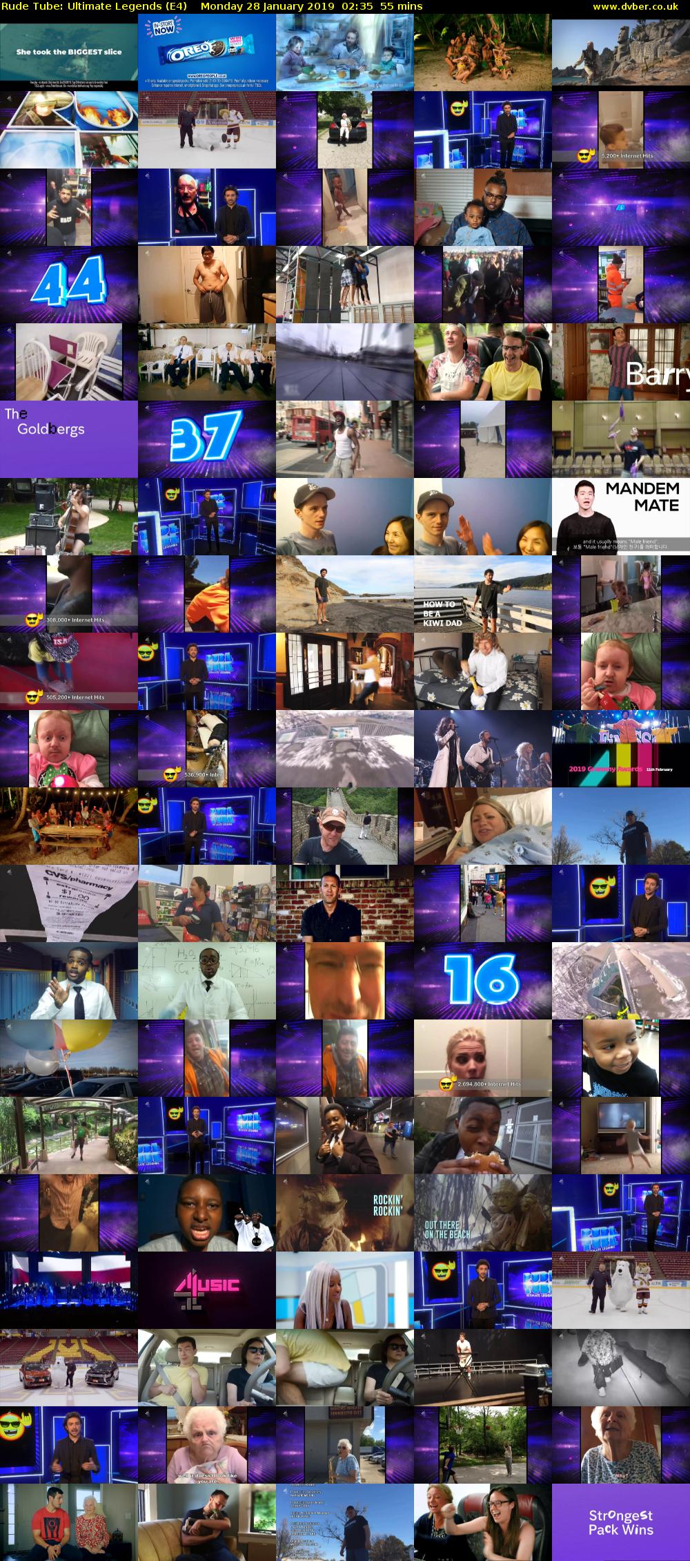 Rude Tube: Ultimate Legends (E4) Monday 28 January 2019 02:35 - 03:30