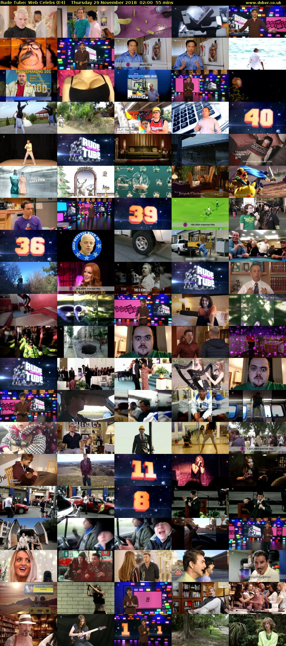 Rude Tube: Web Celebs (E4) Thursday 29 November 2018 02:00 - 02:55