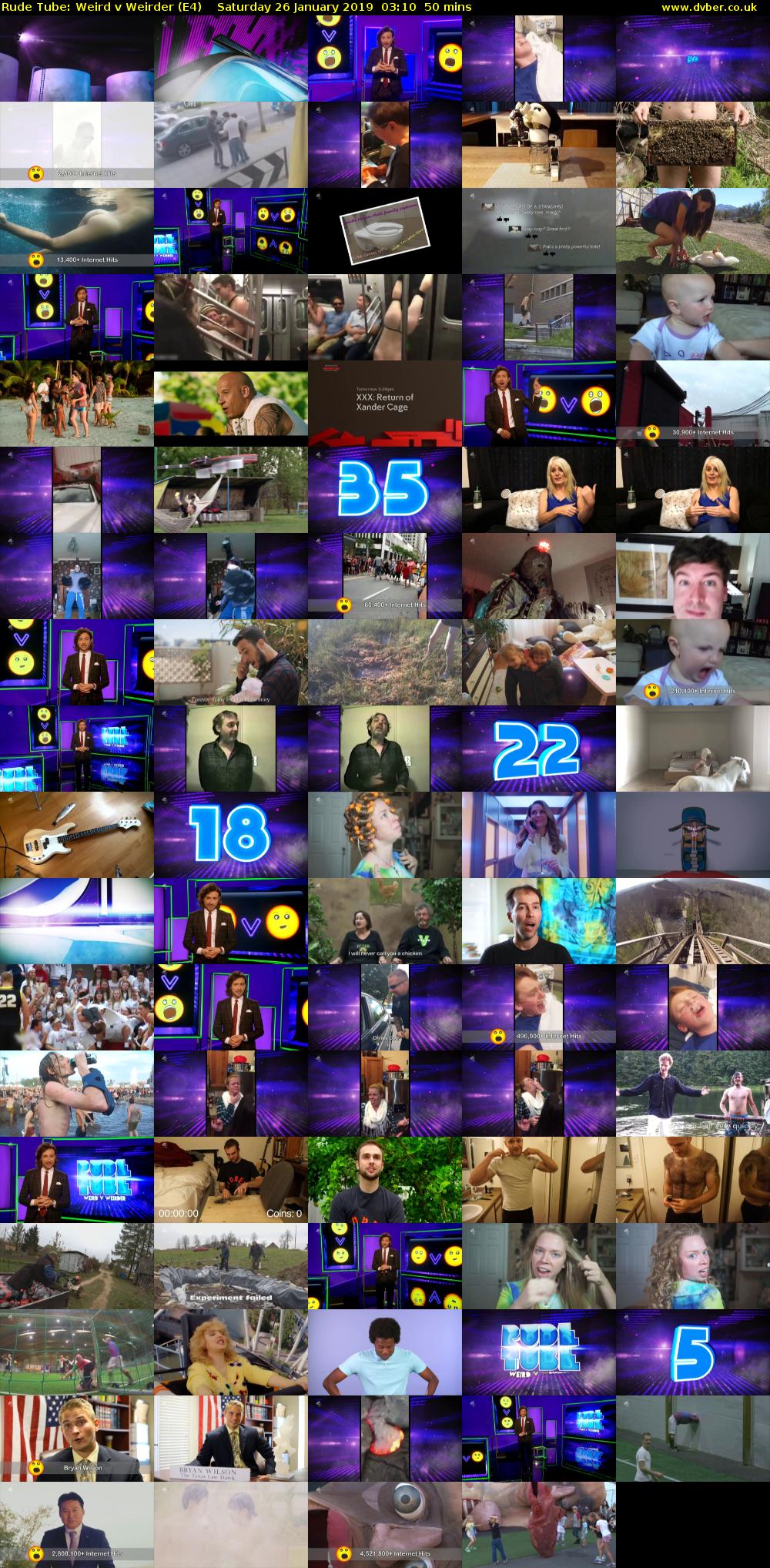 Rude Tube: Weird v Weirder (E4) Saturday 26 January 2019 03:10 - 04:00