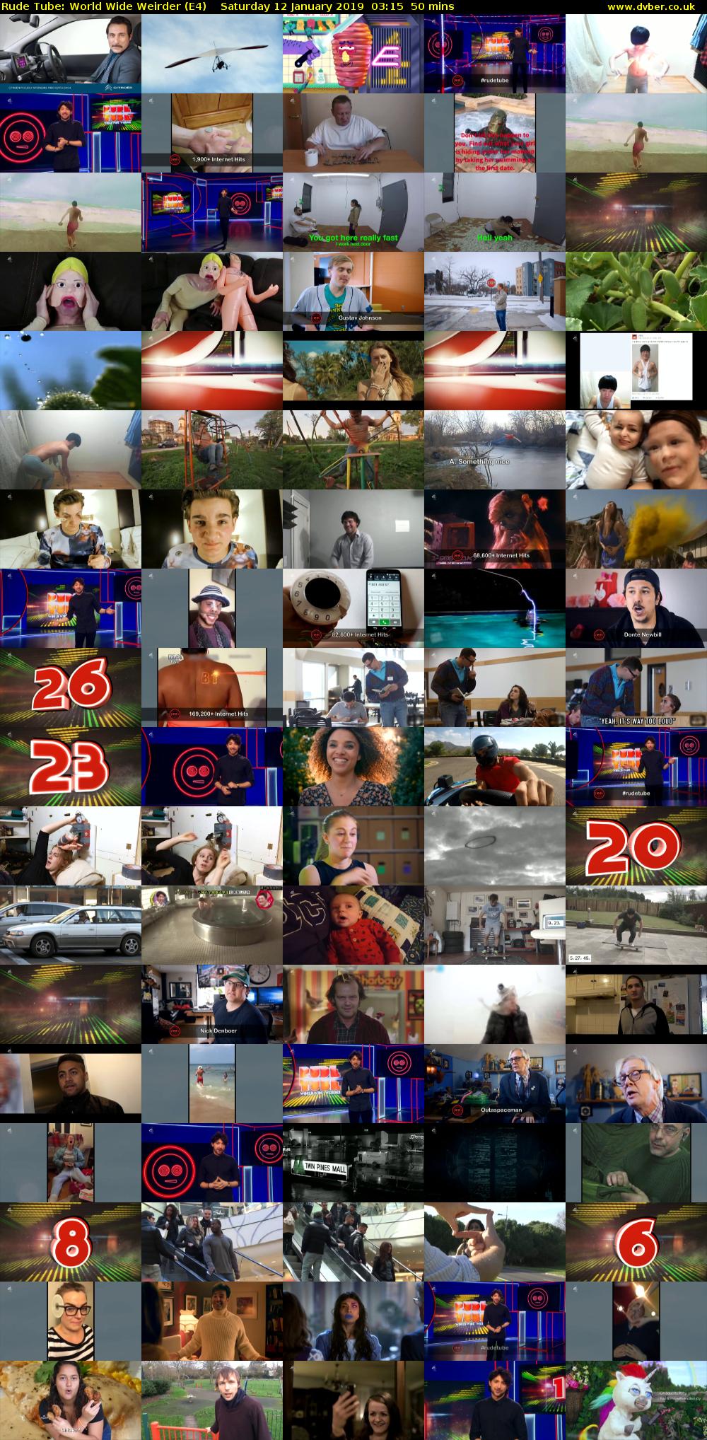 Rude Tube: World Wide Weirder (E4) Saturday 12 January 2019 03:15 - 04:05