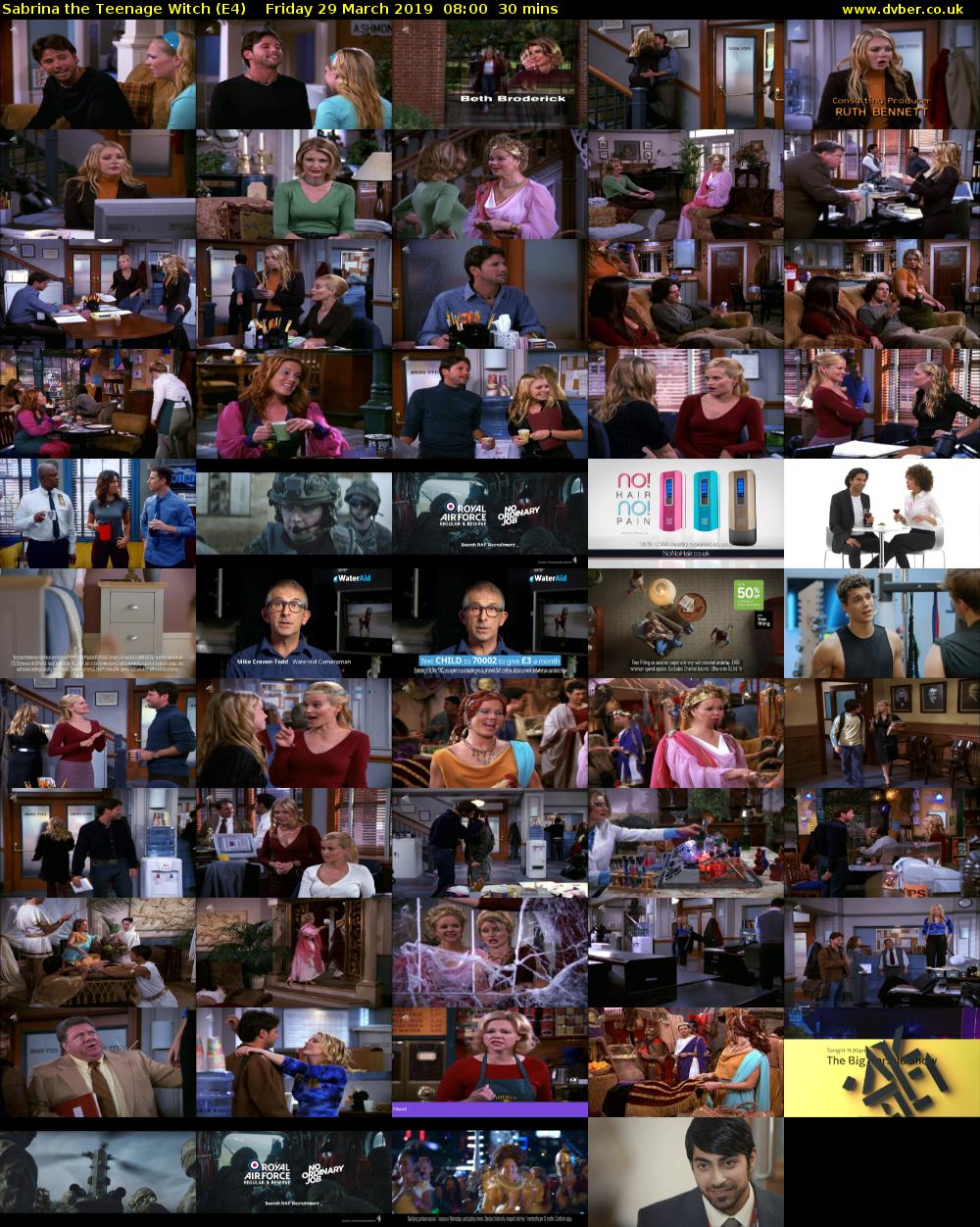 Sabrina the Teenage Witch (E4) Friday 29 March 2019 08:00 - 08:30
