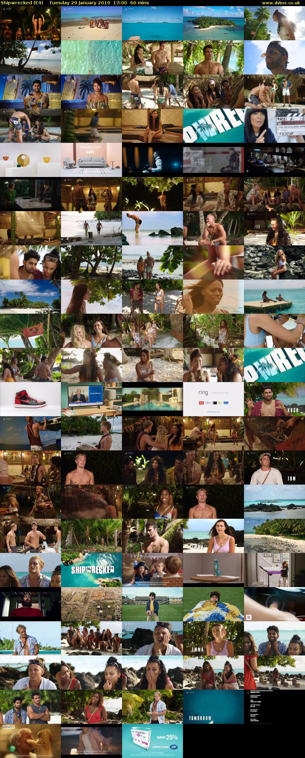 Shipwrecked (E4) Tuesday 29 January 2019 17:00 - 18:00