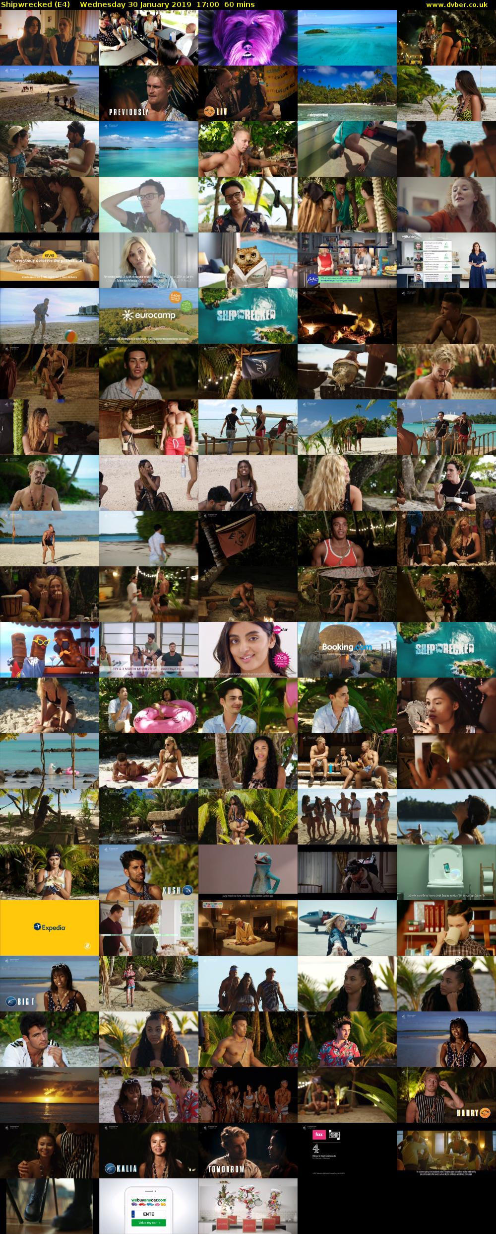 Shipwrecked (E4) Wednesday 30 January 2019 17:00 - 18:00